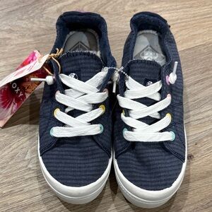 Roxy Kids Dark Blue Sneakers with White Laces